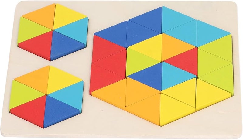 أحجية خشبية بأشكال هندسية - لعبة تعليمية لتنمية المهارات المكانية للأطفال - Image 1